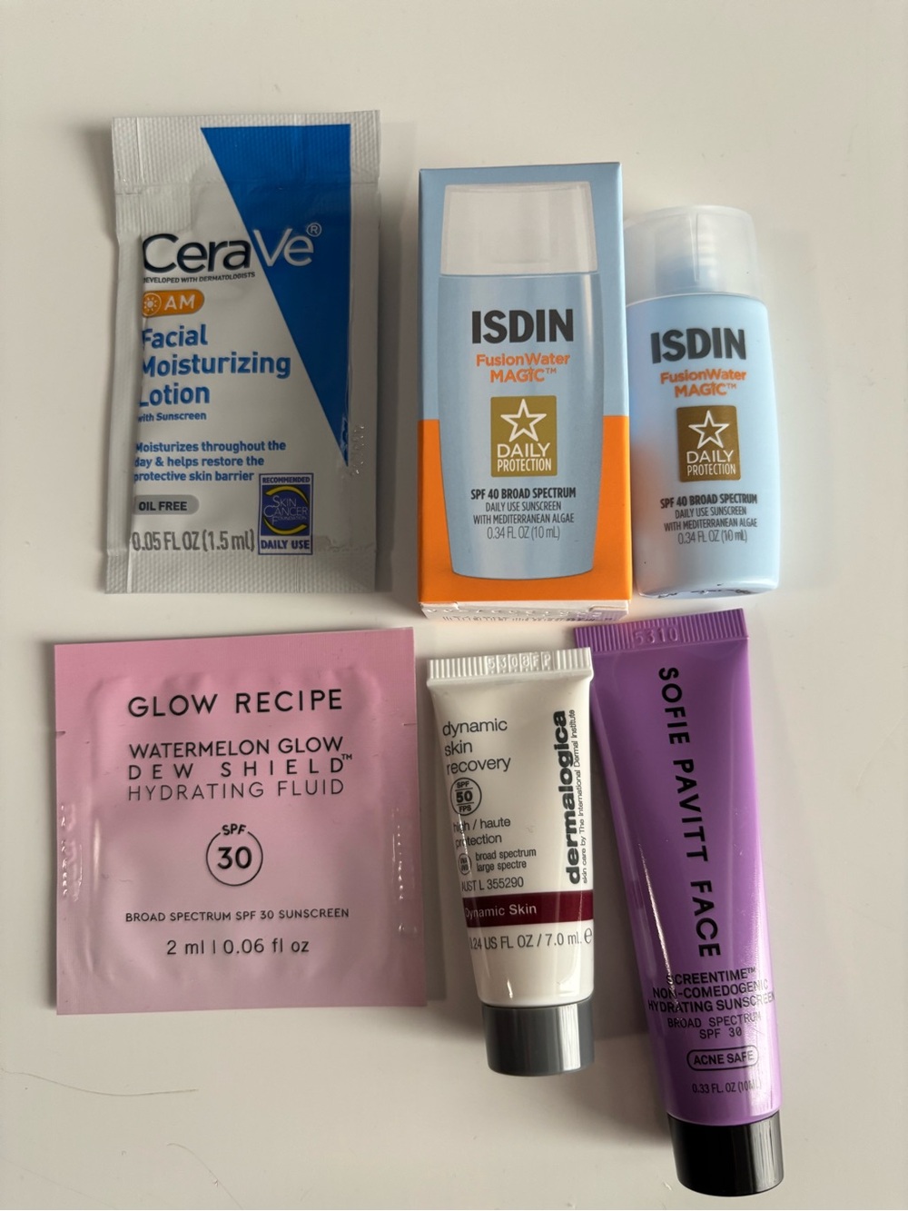 NWT SPF Suncare Travel & Sample sized pack of 5